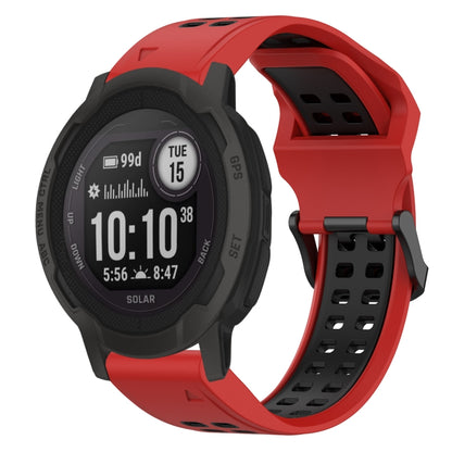 สายนาฬิกาซิลิโคนหัวกลับสองสี 22 มม, For Garmin Descent G1, For Garmin  Instinct 2 Solar, For Garmin Instinct 2, For Garmin Epix Pro 47mm