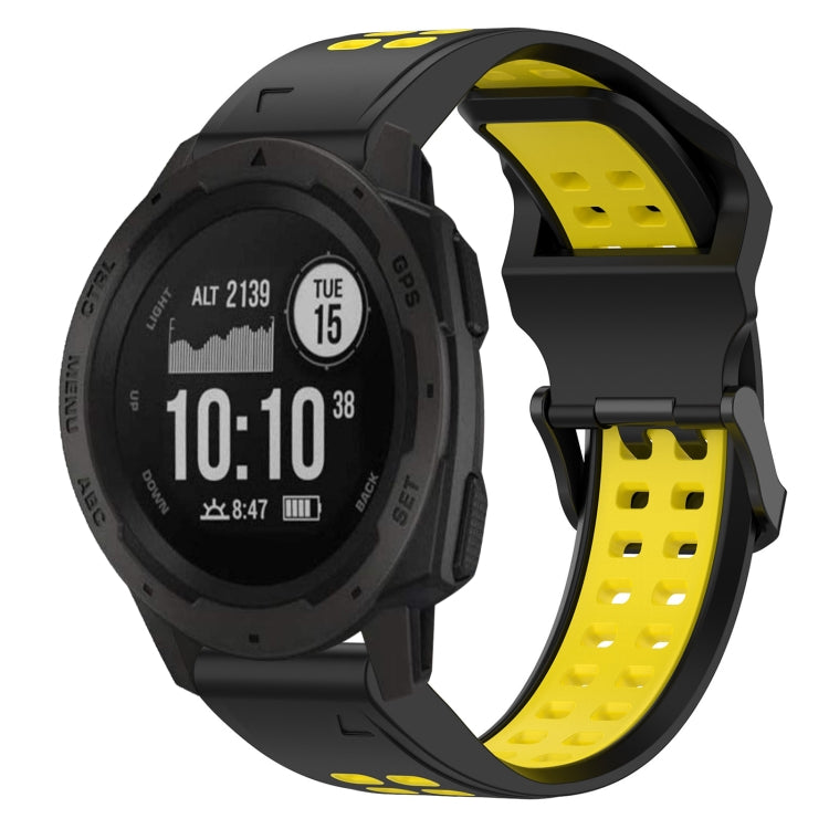สายนาฬิกาซิลิโคนหัวกลับสองสี 22 มม, For Garmin Instinct, For Garmin Fenix 6, For Garmin Forerunner 945