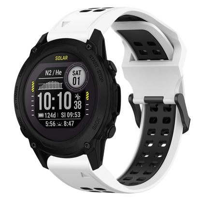 สายนาฬิกาซิลิโคนหัวกลับสองสี 22 มม, For Garmin Descent G1, For Garmin  Instinct 2 Solar, For Garmin Instinct 2, For Garmin Epix Pro 47mm