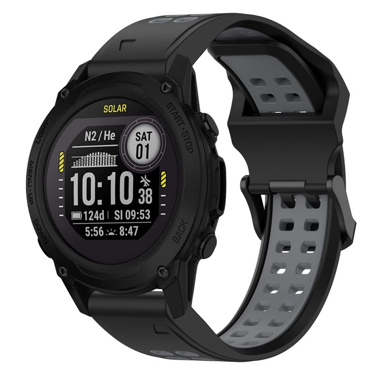 สายนาฬิกาซิลิโคนหัวกลับสองสี 22 มม, For Garmin Descent G1, For Garmin  Instinct 2 Solar, For Garmin Instinct 2, For Garmin Epix Pro 47mm