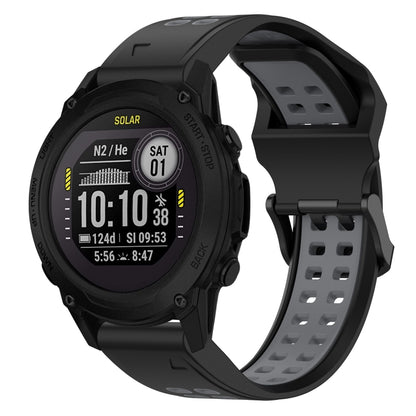 สายนาฬิกาซิลิโคนหัวกลับสองสี 22 มม, For Garmin Descent G1, For Garmin  Instinct 2 Solar, For Garmin Instinct 2, For Garmin Epix Pro 47mm