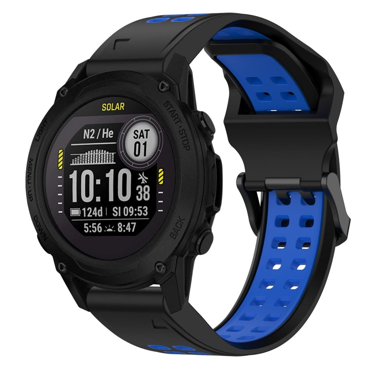 สายนาฬิกาซิลิโคนหัวกลับสองสี 22 มม, For Garmin Descent G1, For Garmin  Instinct 2 Solar, For Garmin Instinct 2, For Garmin Epix Pro 47mm