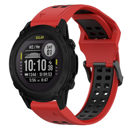 สายนาฬิกาซิลิโคนหัวกลับสองสี 22 มม, For Garmin Descent G1, For Garmin  Instinct 2 Solar, For Garmin Instinct 2, For Garmin Epix Pro 47mm