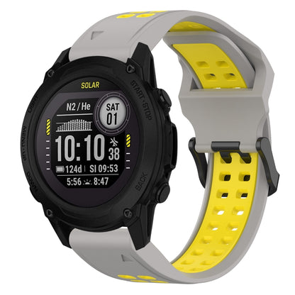สายนาฬิกาซิลิโคนหัวกลับสองสี 22 มม, For Garmin Descent G1, For Garmin  Instinct 2 Solar, For Garmin Instinct 2, For Garmin Epix Pro 47mm