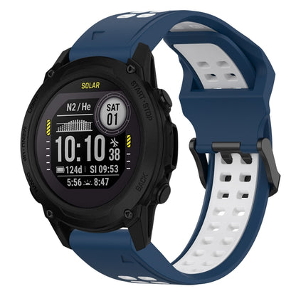 สายนาฬิกาซิลิโคนหัวกลับสองสี 22 มม, For Garmin Descent G1, For Garmin  Instinct 2 Solar, For Garmin Instinct 2, For Garmin Epix Pro 47mm