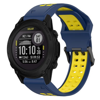 สายนาฬิกาซิลิโคนหัวกลับสองสี 22 มม, For Garmin Descent G1, For Garmin  Instinct 2 Solar, For Garmin Instinct 2, For Garmin Epix Pro 47mm