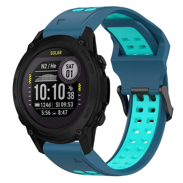 สายนาฬิกาซิลิโคนหัวกลับสองสี 22 มม, For Garmin Descent G1, For Garmin  Instinct 2 Solar, For Garmin Instinct 2, For Garmin Epix Pro 47mm