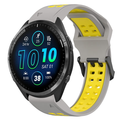 สายนาฬิกาซิลิโคนหัวกลับสองสี 22 มม, For Garmin Forerunner 965, For Garmin Instinct Crossover, For Garmin Instinct Crossover Solar, For Garmin Forerunner 955