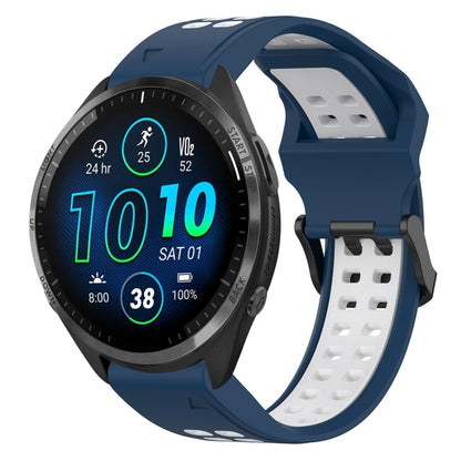 สายนาฬิกาซิลิโคนหัวกลับสองสี 22 มม, For Garmin Forerunner 965, For Garmin Instinct Crossover, For Garmin Instinct Crossover Solar, For Garmin Forerunner 955