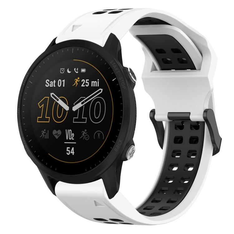 สายนาฬิกาซิลิโคนหัวกลับสองสี 22 มม, For Garmin Forerunner 965, For Garmin Instinct Crossover, For Garmin Instinct Crossover Solar, For Garmin Forerunner 955