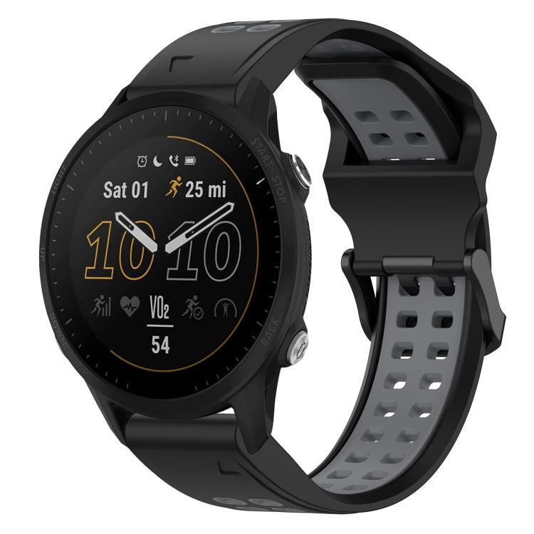 สายนาฬิกาซิลิโคนหัวกลับสองสี 22 มม, For Garmin Forerunner 965, For Garmin Instinct Crossover, For Garmin Instinct Crossover Solar, For Garmin Forerunner 955