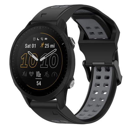 สายนาฬิกาซิลิโคนหัวกลับสองสี 22 มม, For Garmin Forerunner 965, For Garmin Instinct Crossover, For Garmin Instinct Crossover Solar, For Garmin Forerunner 955