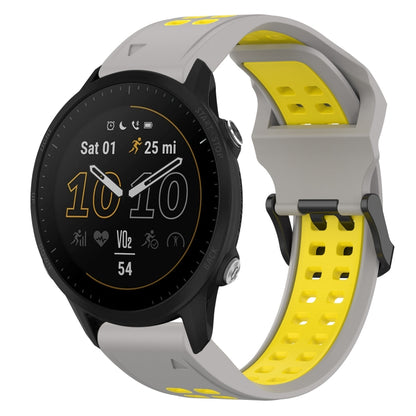 สายนาฬิกาซิลิโคนหัวกลับสองสี 22 มม, For Garmin Forerunner 965, For Garmin Instinct Crossover, For Garmin Instinct Crossover Solar, For Garmin Forerunner 955