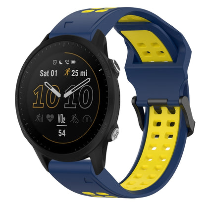 สายนาฬิกาซิลิโคนหัวกลับสองสี 22 มม, For Garmin Forerunner 965, For Garmin Instinct Crossover, For Garmin Instinct Crossover Solar, For Garmin Forerunner 955