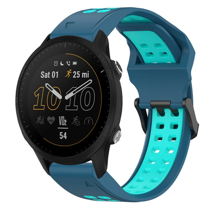 สายนาฬิกาซิลิโคนหัวกลับสองสี 22 มม, For Garmin Forerunner 965, For Garmin Instinct Crossover, For Garmin Instinct Crossover Solar, For Garmin Forerunner 955