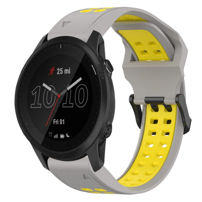 สายนาฬิกาซิลิโคนหัวกลับสองสี 22 มม, For Garmin Instinct, For Garmin Fenix 6, For Garmin Forerunner 945