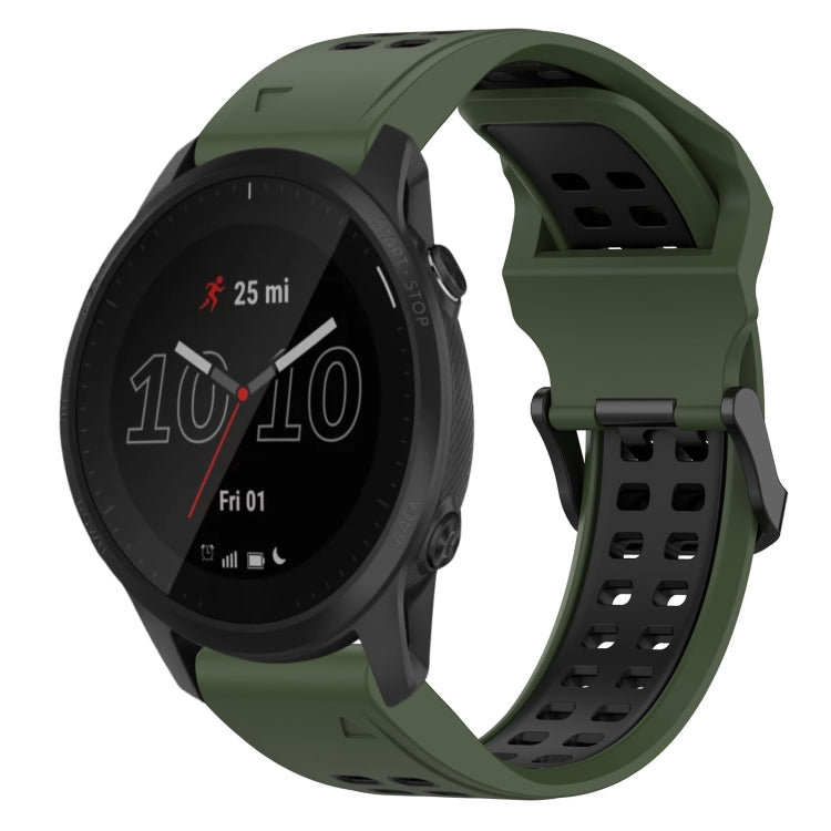 สายนาฬิกาซิลิโคนหัวกลับสองสี 22 มม, For Garmin Instinct, For Garmin Fenix 6, For Garmin Forerunner 945