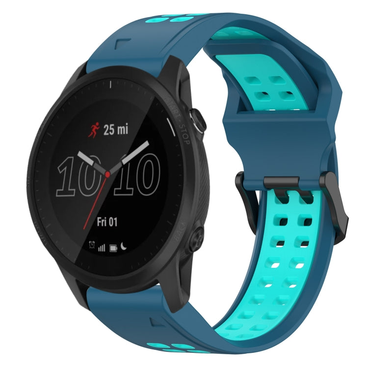 สายนาฬิกาซิลิโคนหัวกลับสองสี 22 มม, For Garmin Instinct, For Garmin Fenix 6, For Garmin Forerunner 945