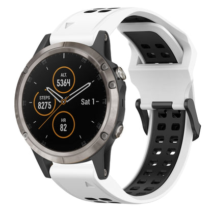 สายนาฬิกาซิลิโคนหัวกลับสองสี 22 มม, For Garmin Fenix 7 Sapphire Solar, For Garmin Fenix 6 Pro, For Garmin Fenix 5, For Garmin Fenix 5 Plus