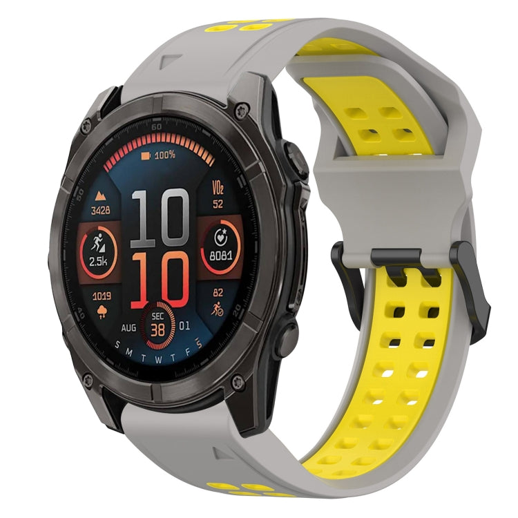 สายนาฬิกาซิลิโคนหัวกลับสองสี 22 มม, For Garmin Fenix E 47mm, For Garmin Fenix 8 MIP 47mm, For Garmin Fenix 8 AMOLED 47mm, For Garmin MARQ Athlete (Gen 2)