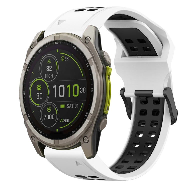 สายนาฬิกาซิลิโคนหัวกลับสองสี 22 มม, For Garmin Fenix E 47mm, For Garmin Fenix 8 MIP 47mm, For Garmin Fenix 8 AMOLED 47mm, For Garmin MARQ Athlete (Gen 2)