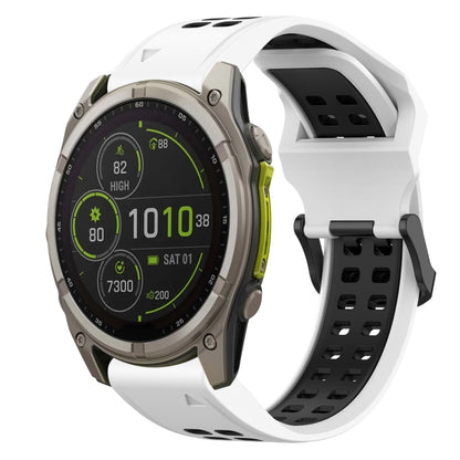 สายนาฬิกาซิลิโคนหัวกลับสองสี 22 มม, For Garmin Fenix E 47mm, For Garmin Fenix 8 MIP 47mm, For Garmin Fenix 8 AMOLED 47mm, For Garmin MARQ Athlete (Gen 2)