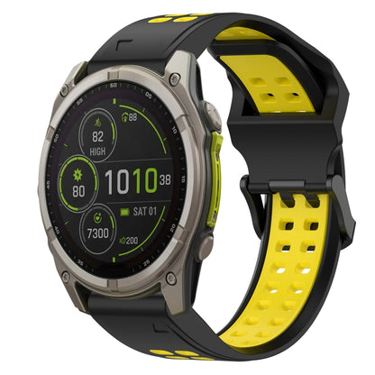 สายนาฬิกาซิลิโคนหัวกลับสองสี 22 มม, For Garmin Fenix E 47mm, For Garmin Fenix 8 MIP 47mm, For Garmin Fenix 8 AMOLED 47mm, For Garmin MARQ Athlete (Gen 2)