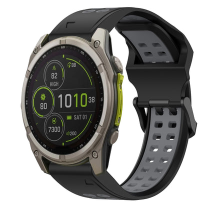 สายนาฬิกาซิลิโคนหัวกลับสองสี 22 มม, For Garmin Fenix E 47mm, For Garmin Fenix 8 MIP 47mm, For Garmin Fenix 8 AMOLED 47mm, For Garmin MARQ Athlete (Gen 2)