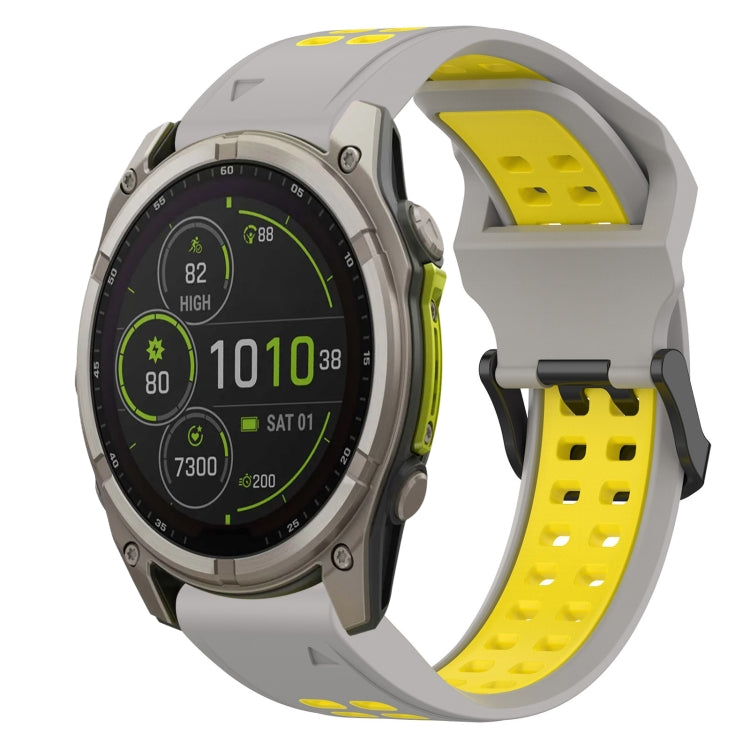 สายนาฬิกาซิลิโคนหัวกลับสองสี 22 มม, For Garmin Fenix E 47mm, For Garmin Fenix 8 MIP 47mm, For Garmin Fenix 8 AMOLED 47mm, For Garmin MARQ Athlete (Gen 2)