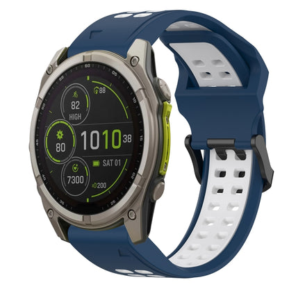 สายนาฬิกาซิลิโคนหัวกลับสองสี 22 มม, For Garmin Fenix E 47mm, For Garmin Fenix 8 MIP 47mm, For Garmin Fenix 8 AMOLED 47mm, For Garmin MARQ Athlete (Gen 2)