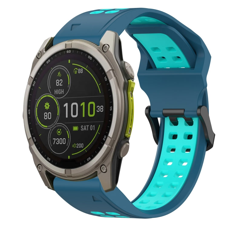 สายนาฬิกาซิลิโคนหัวกลับสองสี 22 มม, For Garmin Fenix E 47mm, For Garmin Fenix 8 MIP 47mm, For Garmin Fenix 8 AMOLED 47mm, For Garmin MARQ Athlete (Gen 2)