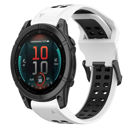 สายนาฬิกาซิลิโคนหัวกลับสองสี 22 มม, For Garmin Fenix E 47mm, For Garmin Fenix 8 MIP 47mm, For Garmin Fenix 8 AMOLED 47mm, For Garmin MARQ Athlete (Gen 2)