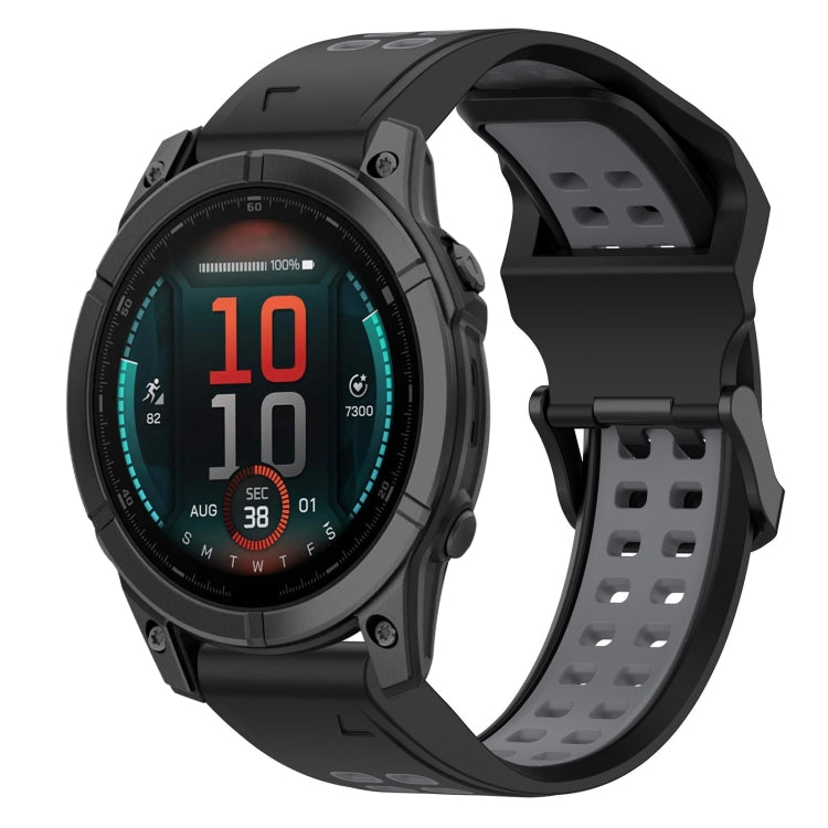 สายนาฬิกาซิลิโคนหัวกลับสองสี 22 มม, For Garmin Fenix E 47mm, For Garmin Fenix 8 MIP 47mm, For Garmin Fenix 8 AMOLED 47mm, For Garmin MARQ Athlete (Gen 2)