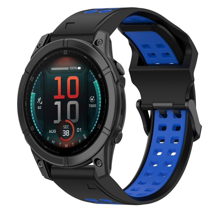 สายนาฬิกาซิลิโคนหัวกลับสองสี 22 มม, For Garmin Fenix E 47mm, For Garmin Fenix 8 MIP 47mm, For Garmin Fenix 8 AMOLED 47mm, For Garmin MARQ Athlete (Gen 2)