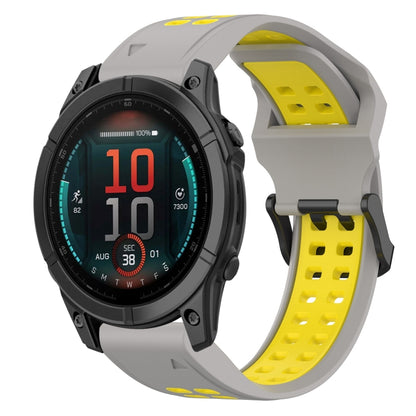 สายนาฬิกาซิลิโคนหัวกลับสองสี 22 มม, For Garmin Fenix E 47mm, For Garmin Fenix 8 MIP 47mm, For Garmin Fenix 8 AMOLED 47mm, For Garmin MARQ Athlete (Gen 2)