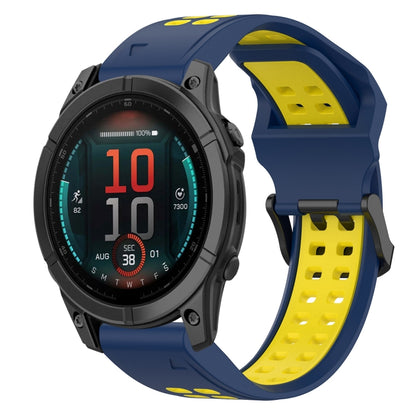 สายนาฬิกาซิลิโคนหัวกลับสองสี 22 มม, For Garmin Fenix E 47mm, For Garmin Fenix 8 MIP 47mm, For Garmin Fenix 8 AMOLED 47mm, For Garmin MARQ Athlete (Gen 2)