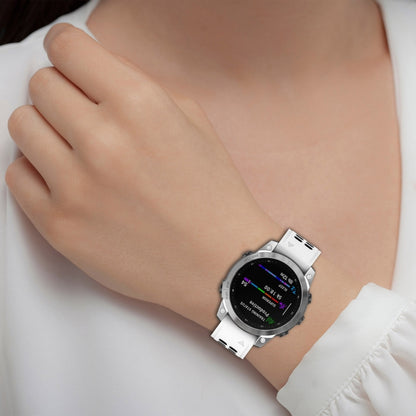 สายนาฬิกาซิลิโคนหัวกลับสองสี 22 มม, For Garmin Fenix 7 Sapphire Solar, For Garmin Fenix 6 Pro, For Garmin Fenix 5, For Garmin Fenix 5 Plus