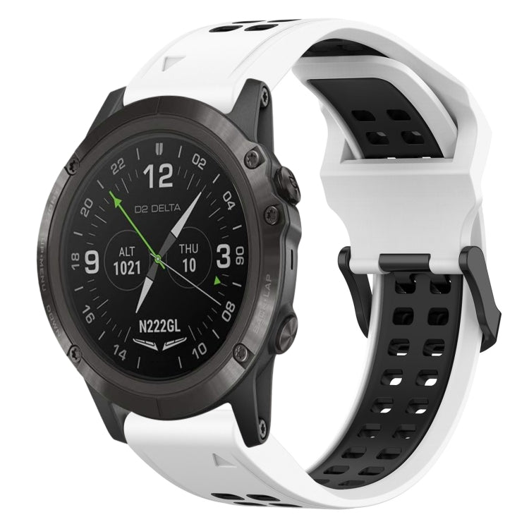 สายนาฬิกาซิลิโคนหัวกลับสองสี 26 มม, For Garmin Fenix 5X Plus, For Garmin Fenix 6X, For Garmin D2 Delta PX