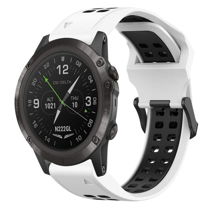 สายนาฬิกาซิลิโคนหัวกลับสองสี 26 มม, For Garmin Fenix 5X Plus, For Garmin Fenix 6X, For Garmin D2 Delta PX