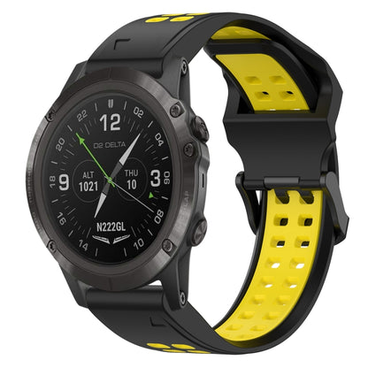 สายนาฬิกาซิลิโคนหัวกลับสองสี 26 มม, For Garmin Fenix 5X Plus, For Garmin Fenix 6X, For Garmin D2 Delta PX
