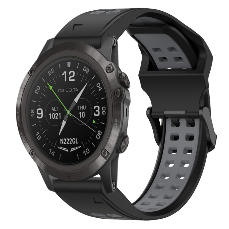 สายนาฬิกาซิลิโคนหัวกลับสองสี 26 มม, For Garmin Fenix 5X Plus, For Garmin Fenix 6X, For Garmin D2 Delta PX