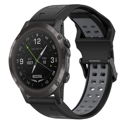 สายนาฬิกาซิลิโคนหัวกลับสองสี 26 มม, For Garmin Fenix 5X Plus, For Garmin Fenix 6X, For Garmin D2 Delta PX