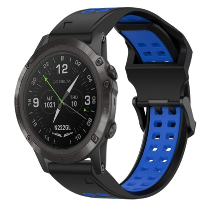สายนาฬิกาซิลิโคนหัวกลับสองสี 26 มม, For Garmin Fenix 5X Plus, For Garmin Fenix 6X, For Garmin D2 Delta PX