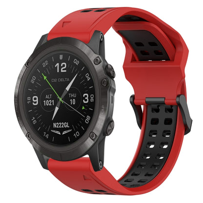 สายนาฬิกาซิลิโคนหัวกลับสองสี 26 มม, For Garmin Fenix 5X Plus, For Garmin Fenix 6X, For Garmin D2 Delta PX