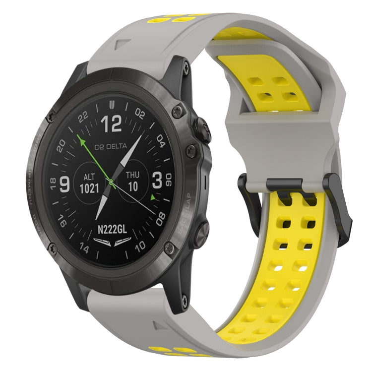 สายนาฬิกาซิลิโคนหัวกลับสองสี 26 มม, For Garmin Fenix 5X Plus, For Garmin Fenix 6X, For Garmin D2 Delta PX