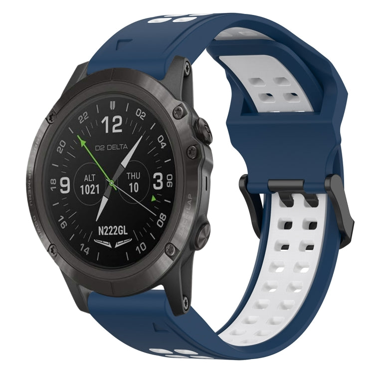 สายนาฬิกาซิลิโคนหัวกลับสองสี 26 มม, For Garmin Fenix 5X Plus, For Garmin Fenix 6X, For Garmin D2 Delta PX