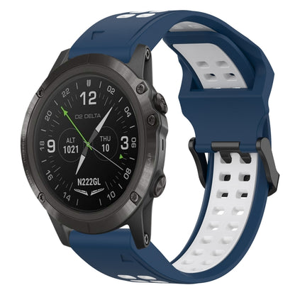 สายนาฬิกาซิลิโคนหัวกลับสองสี 26 มม, For Garmin Fenix 5X Plus, For Garmin Fenix 6X, For Garmin D2 Delta PX