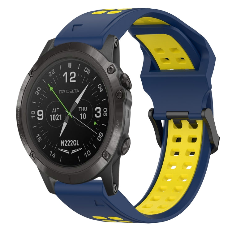 สายนาฬิกาซิลิโคนหัวกลับสองสี 26 มม, For Garmin Fenix 5X Plus, For Garmin Fenix 6X, For Garmin D2 Delta PX