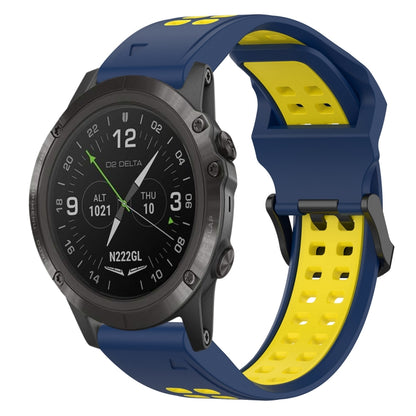 สายนาฬิกาซิลิโคนหัวกลับสองสี 26 มม, For Garmin Fenix 5X Plus, For Garmin Fenix 6X, For Garmin D2 Delta PX