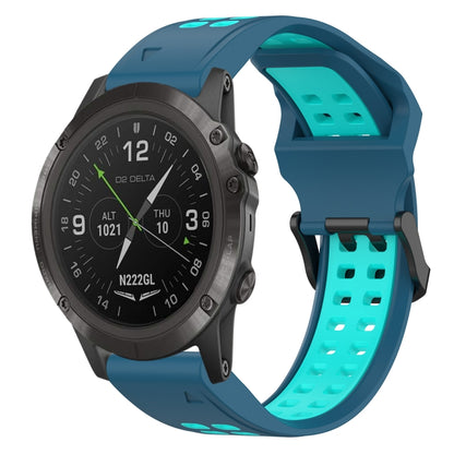 สายนาฬิกาซิลิโคนหัวกลับสองสี 26 มม, For Garmin Fenix 5X Plus, For Garmin Fenix 6X, For Garmin D2 Delta PX